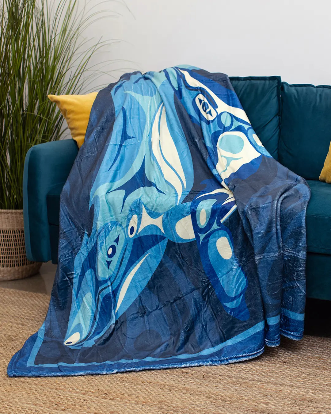 Sacred Sea Humpback Fleece Blanket