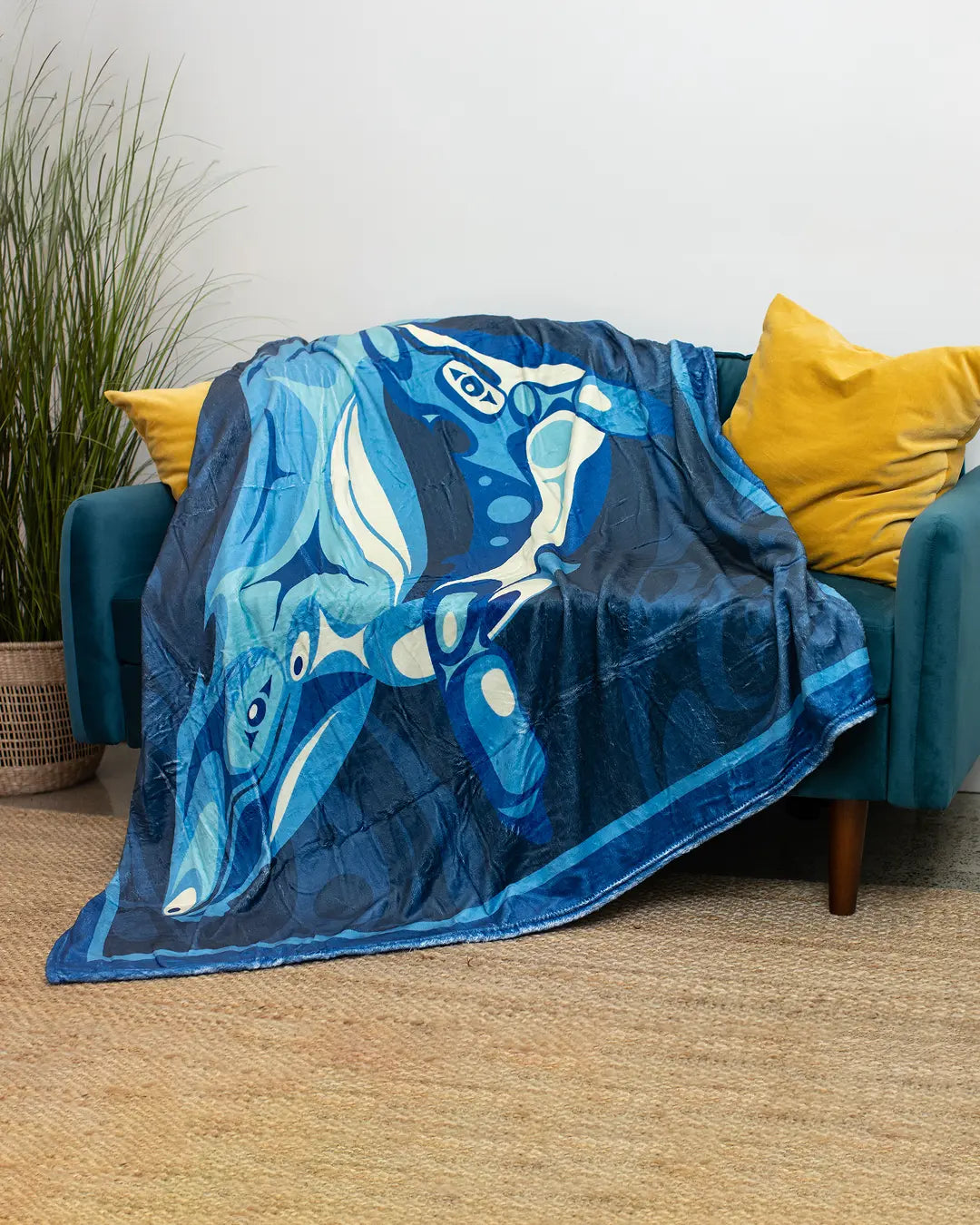 Sacred Sea Humpback Fleece Blanket