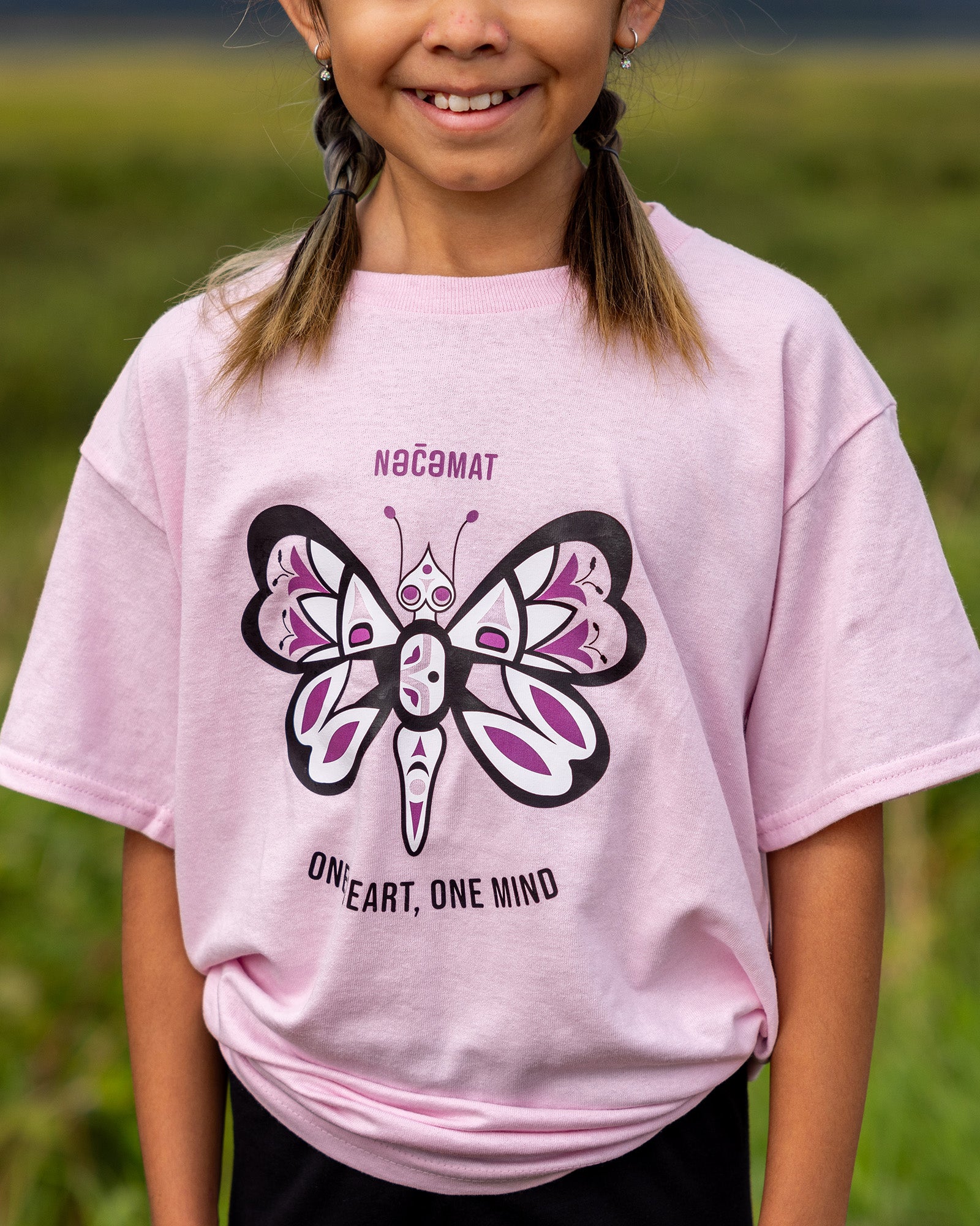 One Heart, One Mind - Youth Pink T-shirt