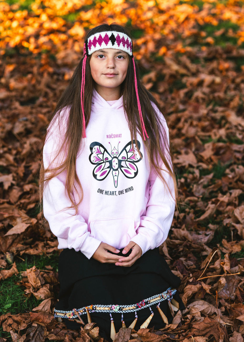 One Heart, One Mind - Youth Pink Hoodie