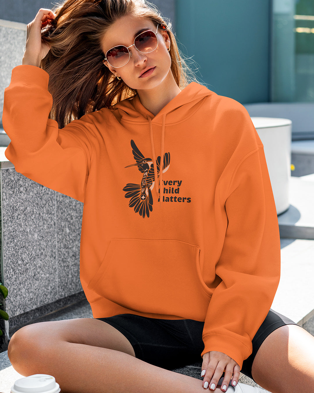 One Story - Adult Orange Hoodie