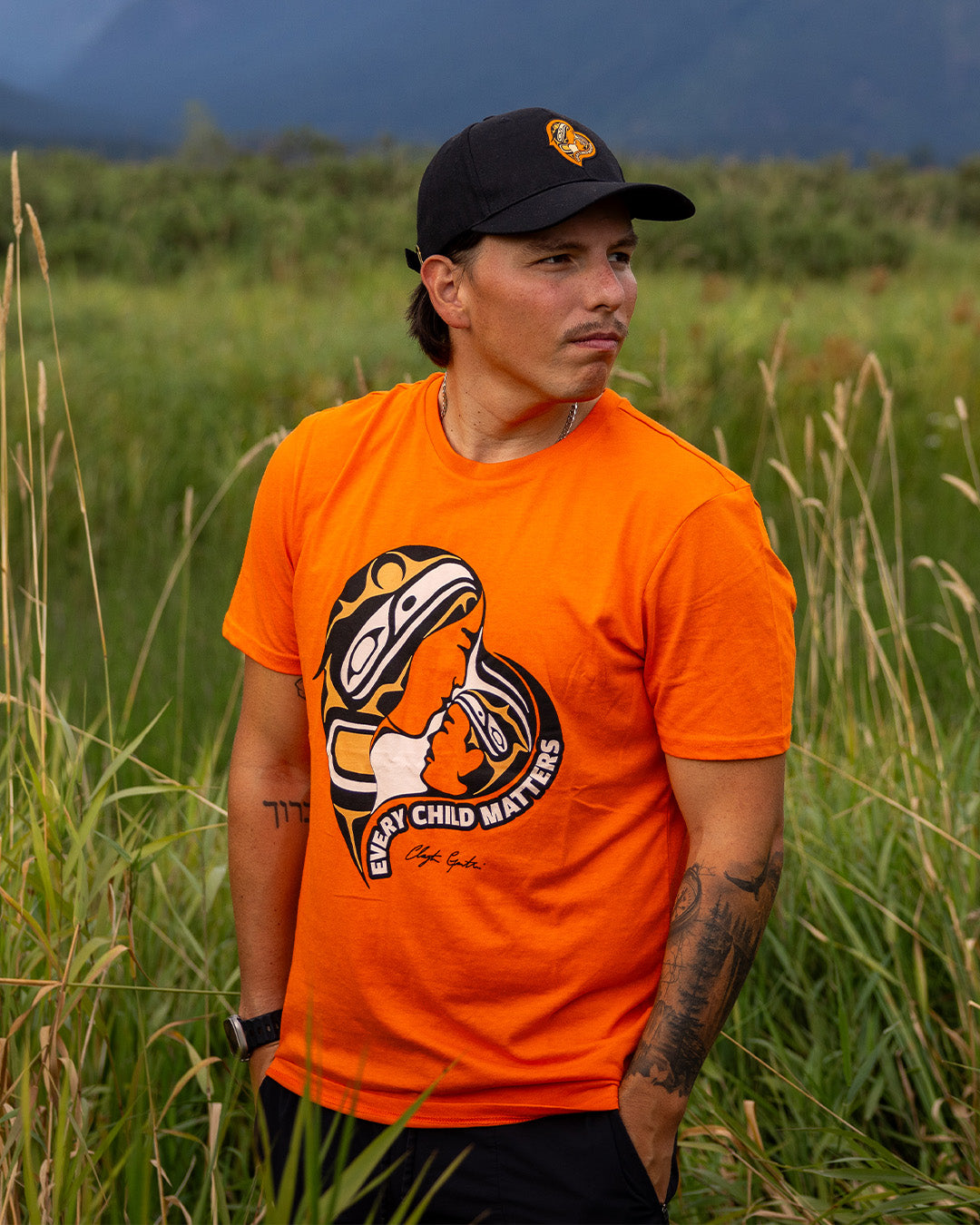 Mother-Caretaker and Child - Adult Orange T-Shirt