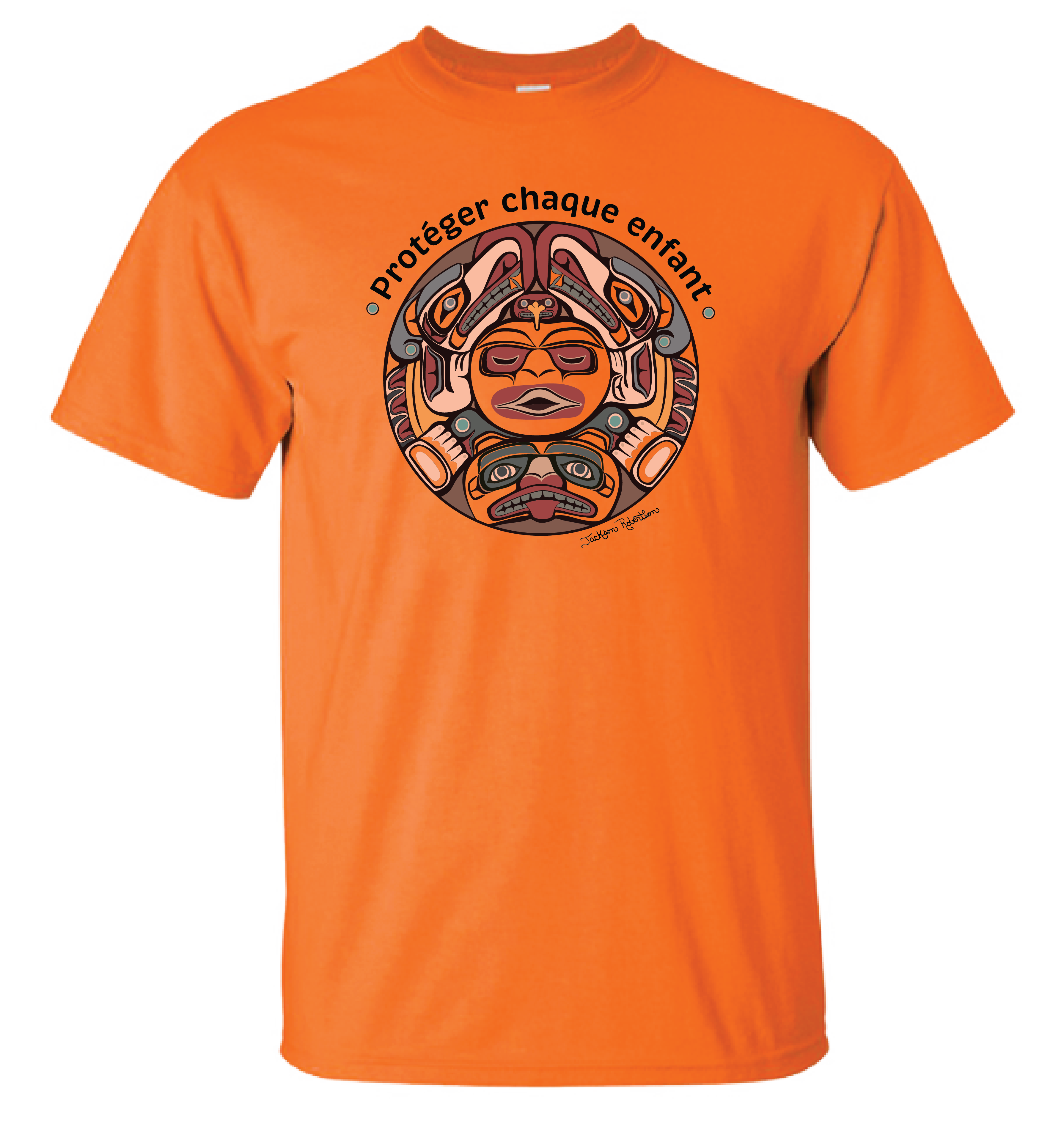 Protect Every Child - Adult Orange T-Shirts - French