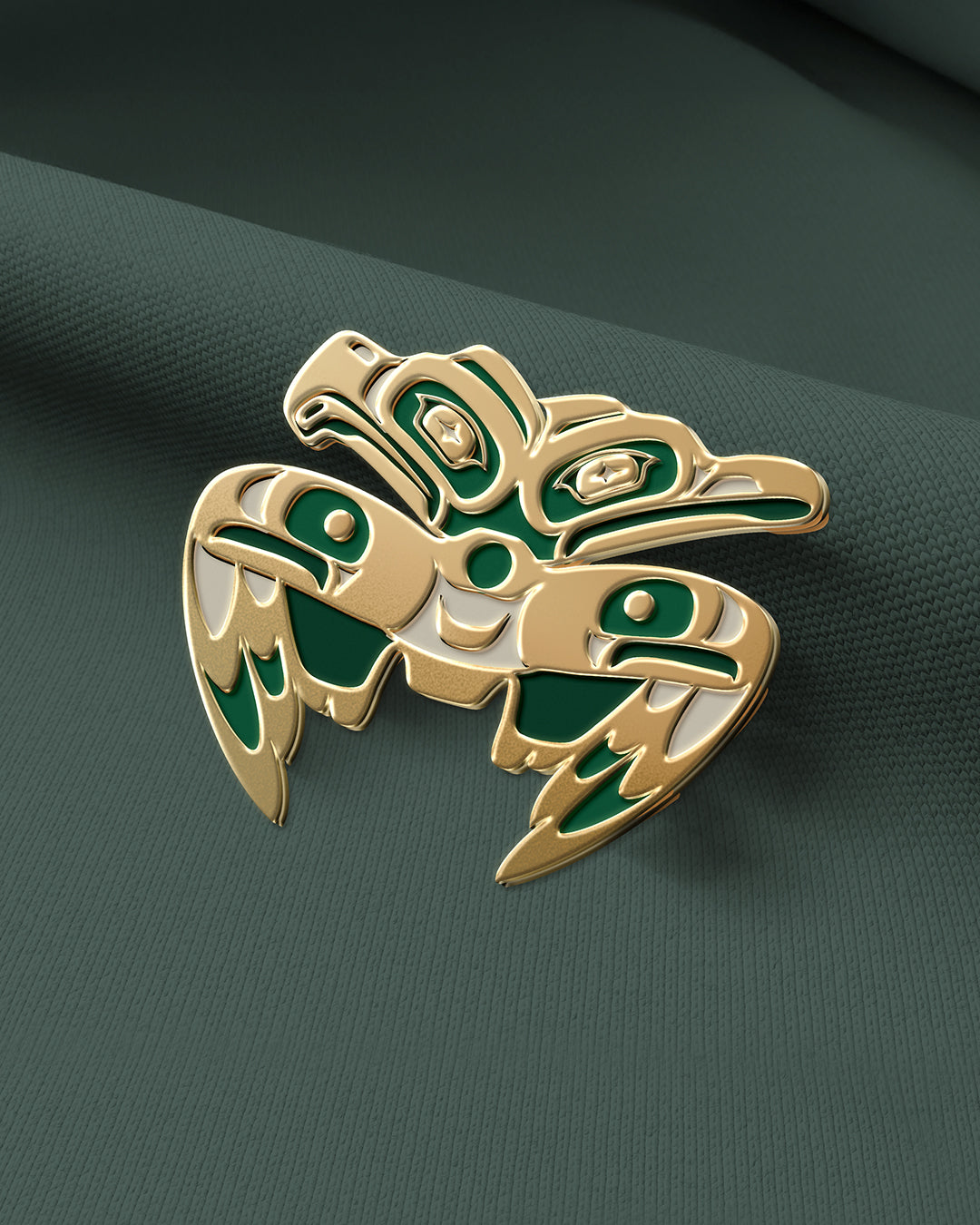 Forest Legends Eagle Raven Pin
