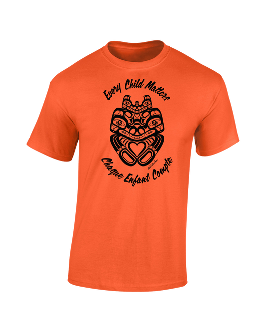 Mother Bear Energy - Adult Orange T-Shirt - Bilingual