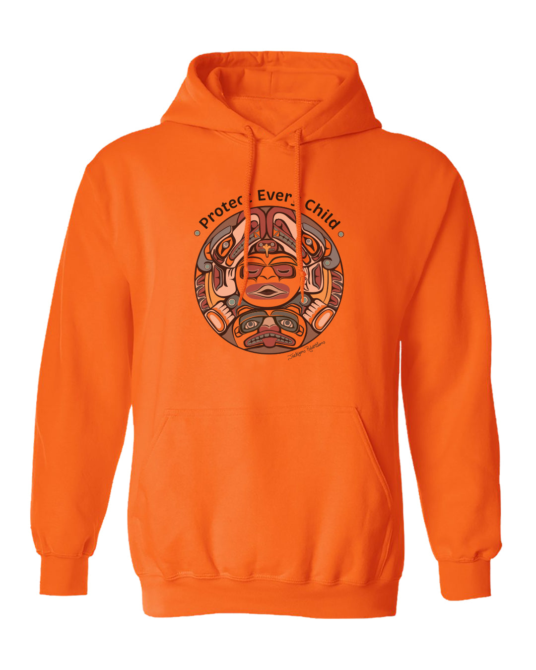 Protect Every Child - Adult Orange Hoodie English