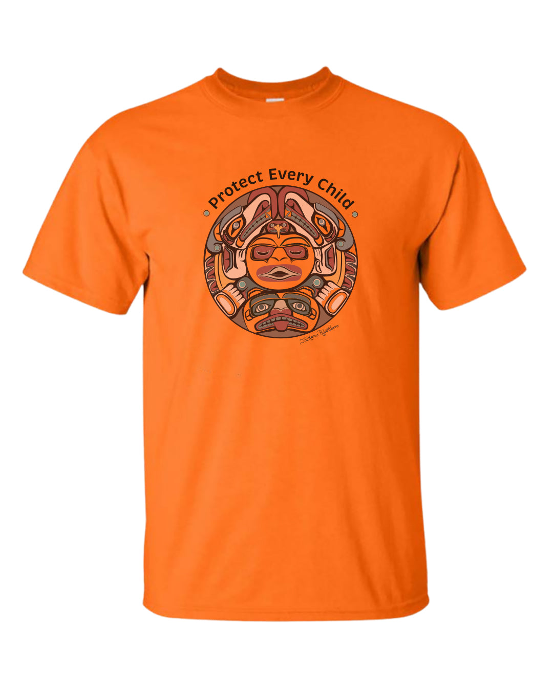 Protect Every Child - Adult Orange T-Shirt  English