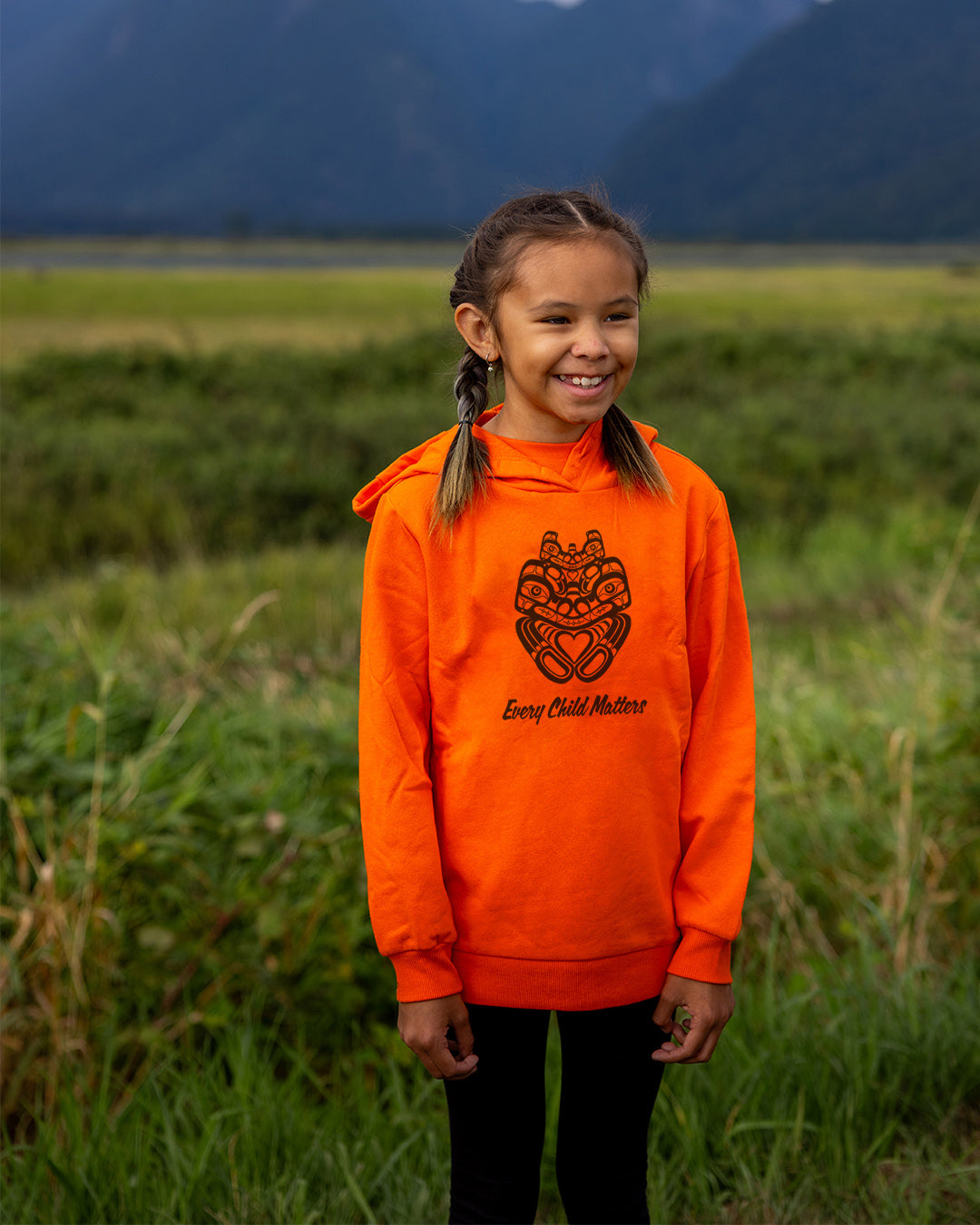 Mother Bear Energy - Youth Orange Hoodie