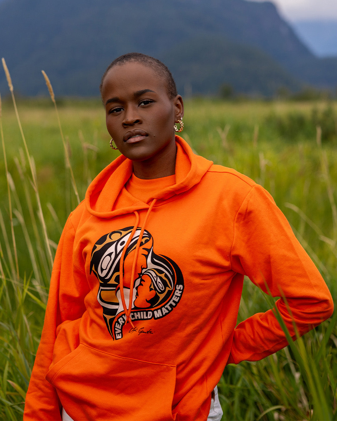 Mother-Caretaker and Child - Adult Orange Hoodie