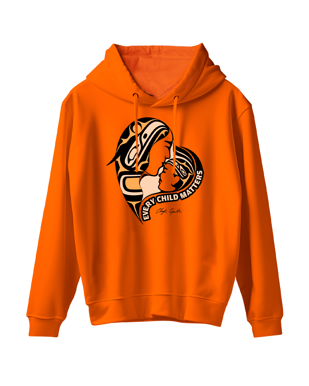 Mother-Caretaker and Child - Youth Orange Hoodie