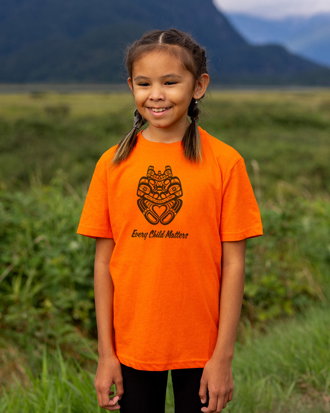 Mother Bear Energy Youth Orange T Shirt