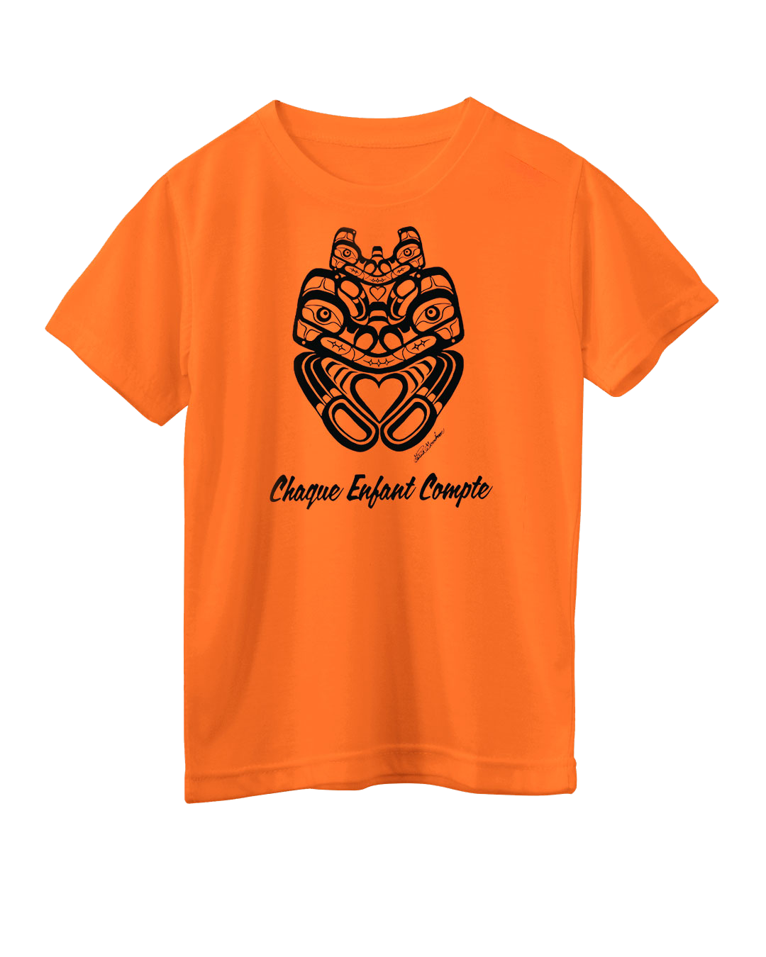 Mother Bear Energy - Youth Orange T-Shirt - French