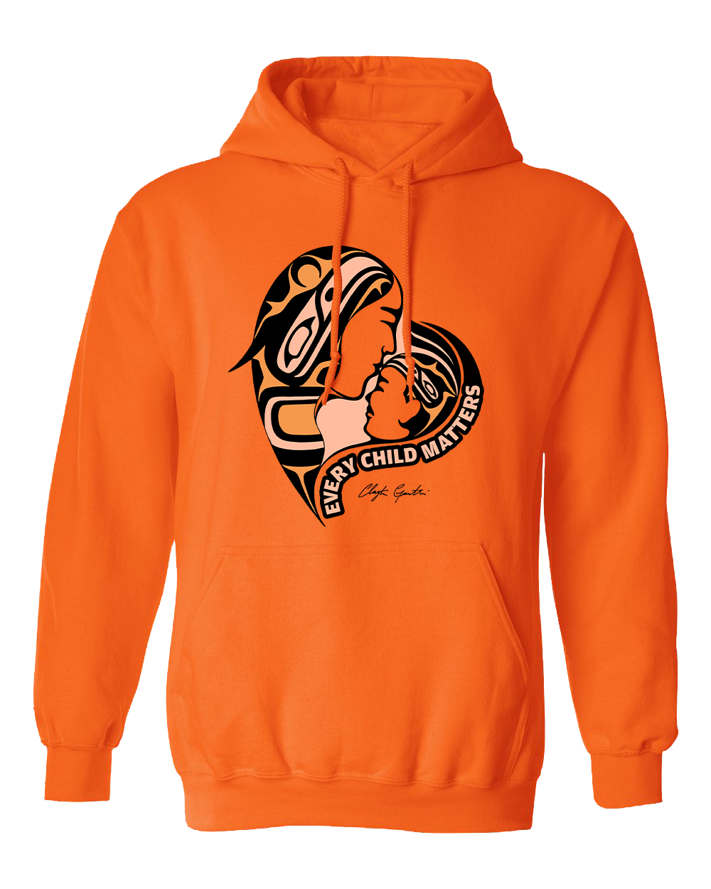 Mother-Caretaker and Child - Adult Orange Hoodie