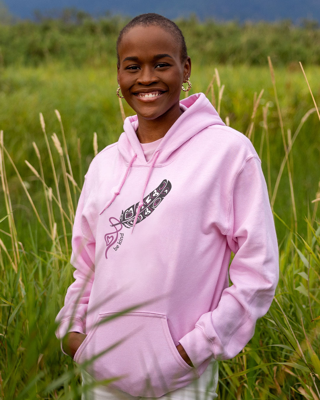 Sacred Feather - Adult Pink Hoodie