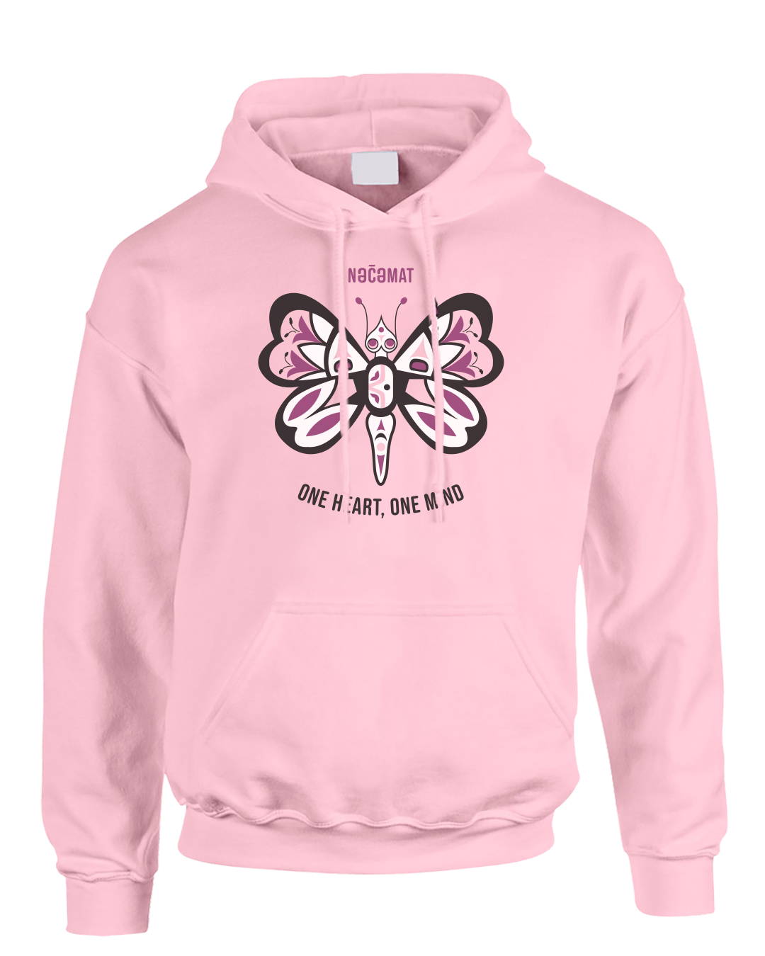 One Heart, One Mind - Adult Pink Hoodie