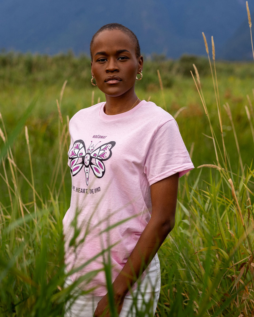 One Heart, One Mind - Adult Pink T-shirt