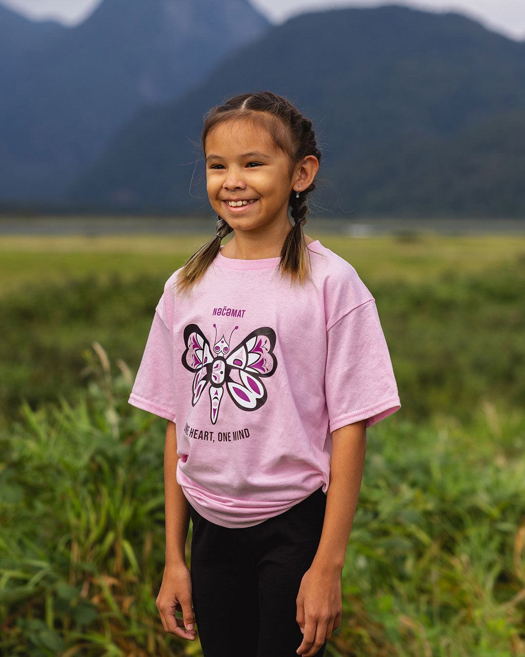 One Heart, One Mind - Youth Pink T-shirt