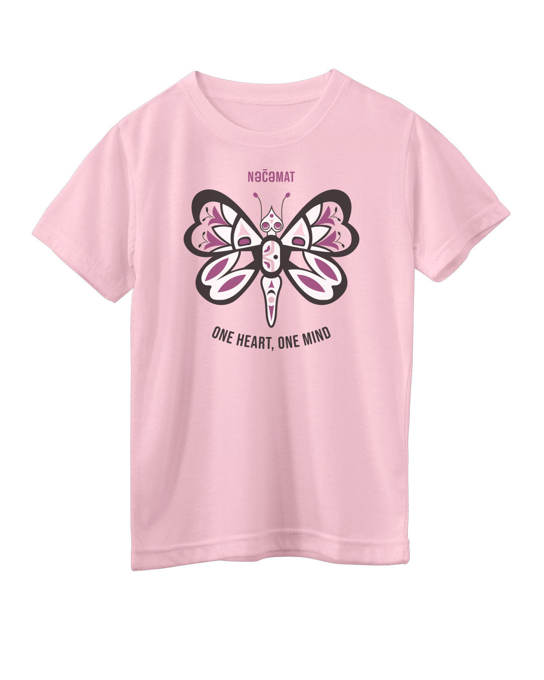 One Heart, One Mind - Youth Pink T-shirt