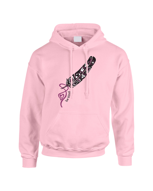 Sacred Feather - Youth Pink Hoodie