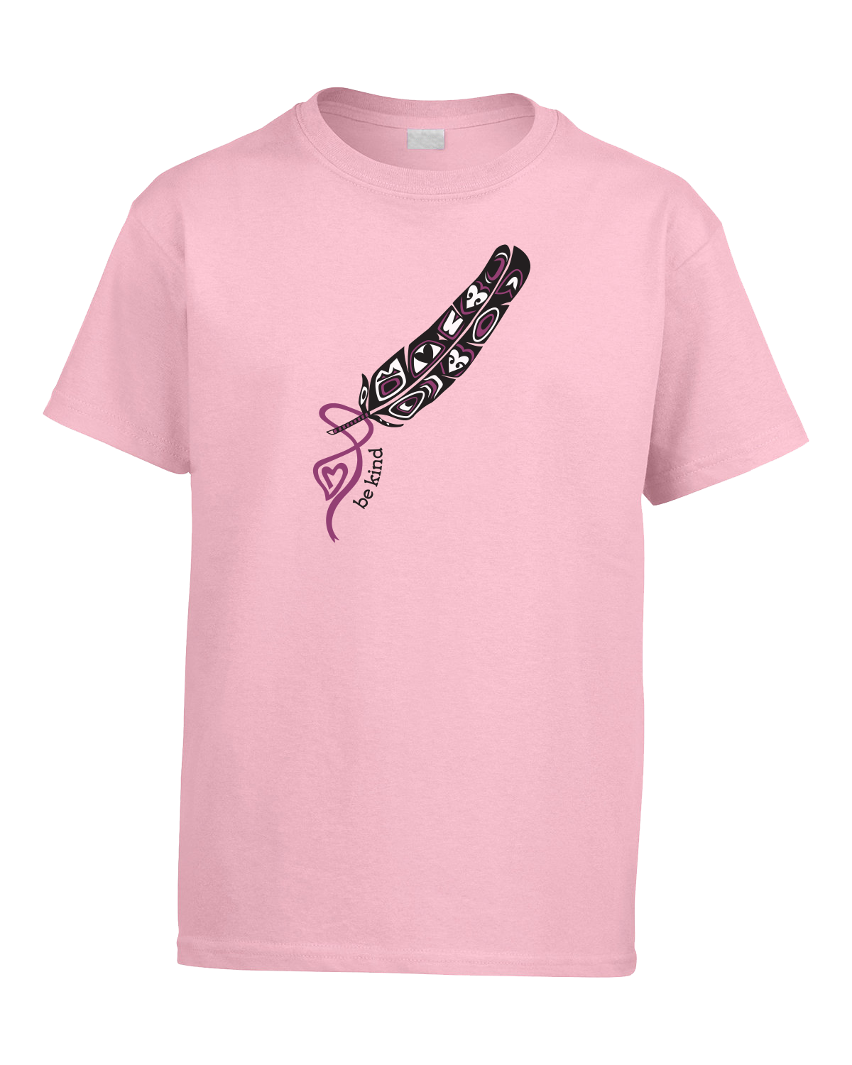 Sacred Feather - Adult Pink T-Shirt